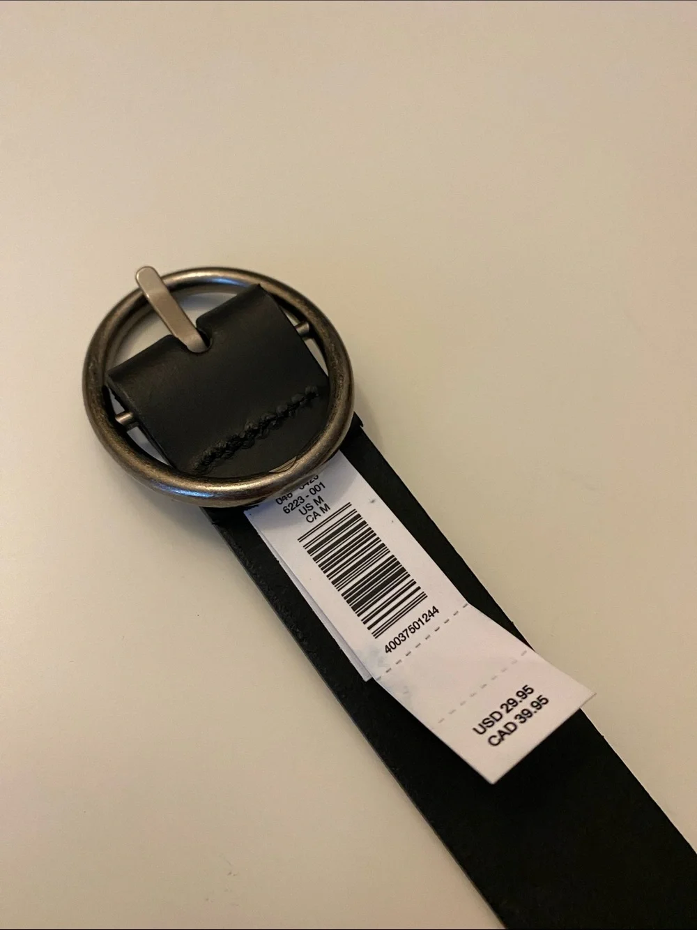 American Eagle Men’s Black Leather Belt MEDIUM